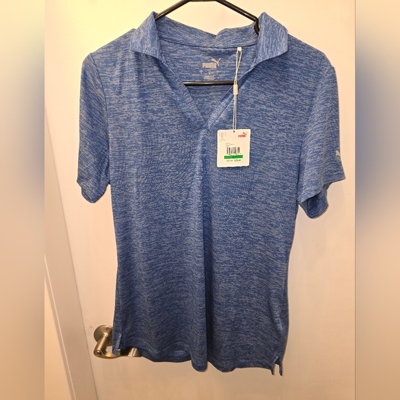 PUMA - Women's Athletic Polo Shirt (Size:L) - Picture 1 of 5
